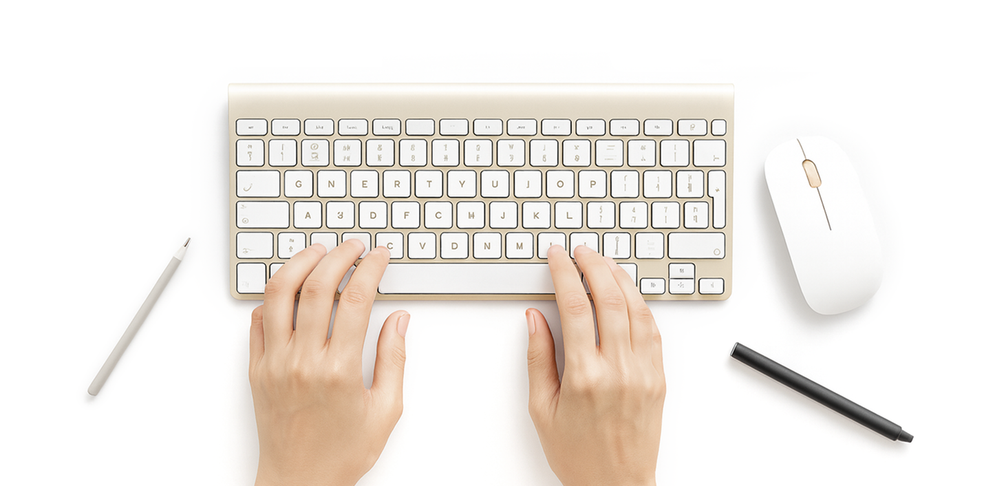 Keyboard with hands